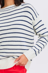 Nagla Stripe Jumper - Navy