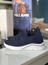 Load image into Gallery viewer, Stretch Pull on Trainers - Navy
