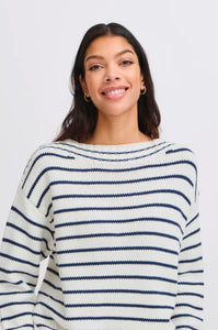 Nagla Stripe Jumper - Navy