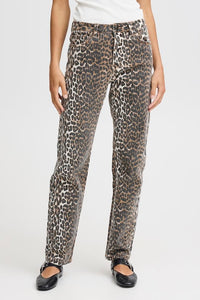 Leopard Straight Leg Jeans