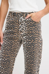 Leopard Straight Leg Jeans